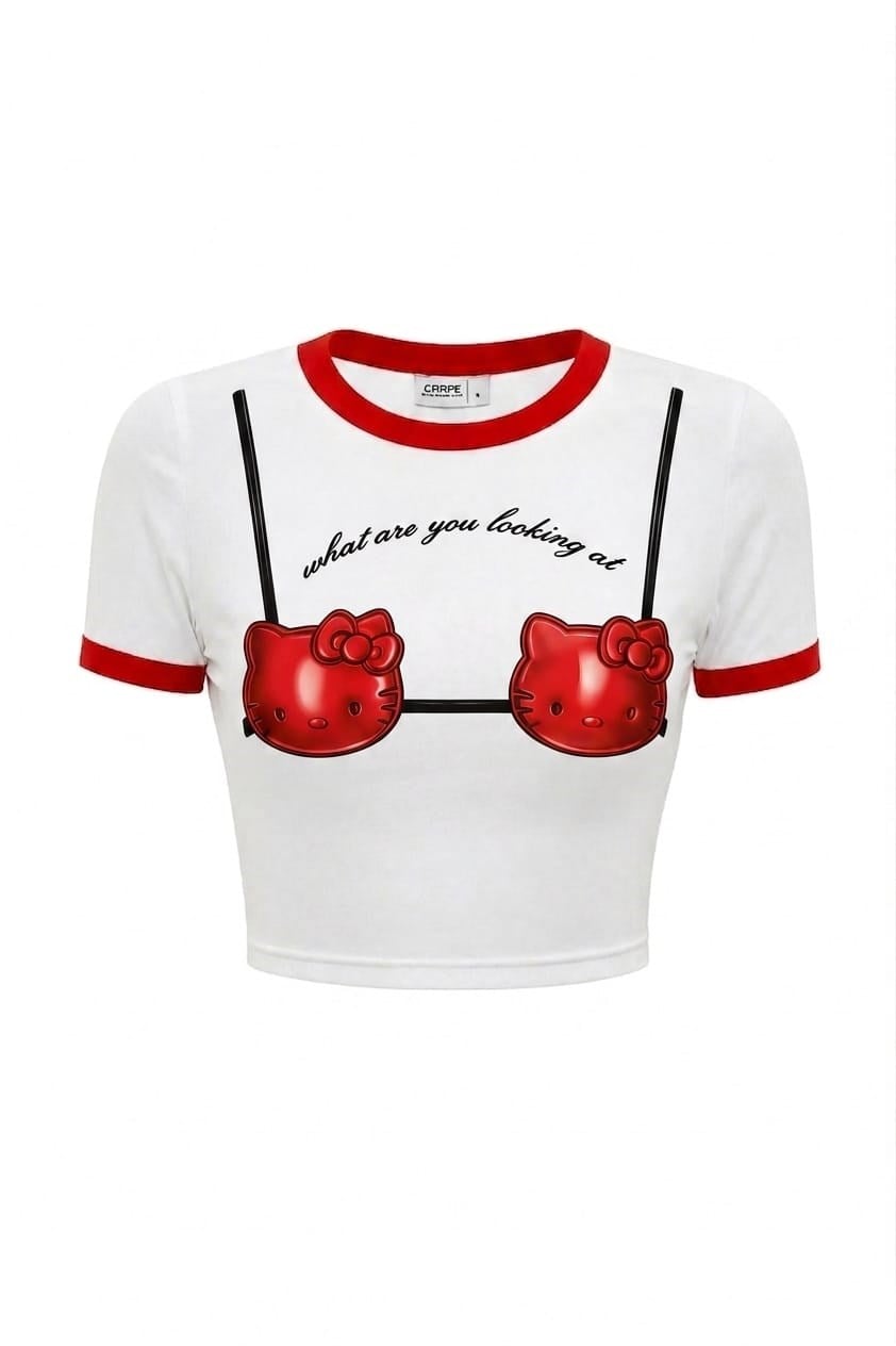 Red Biyel Kitty Bra Crop
