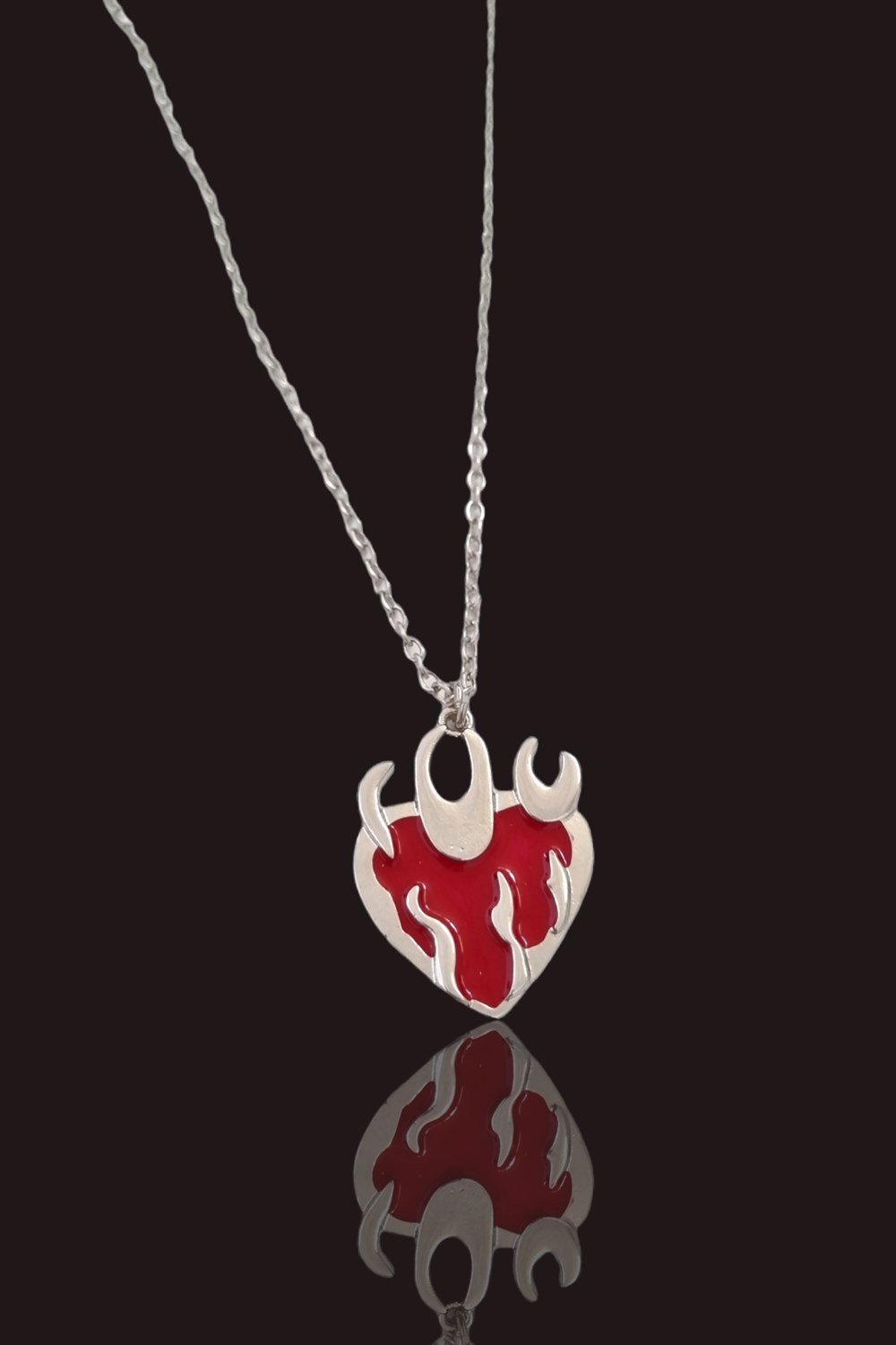 Red Flame Heart Kolye