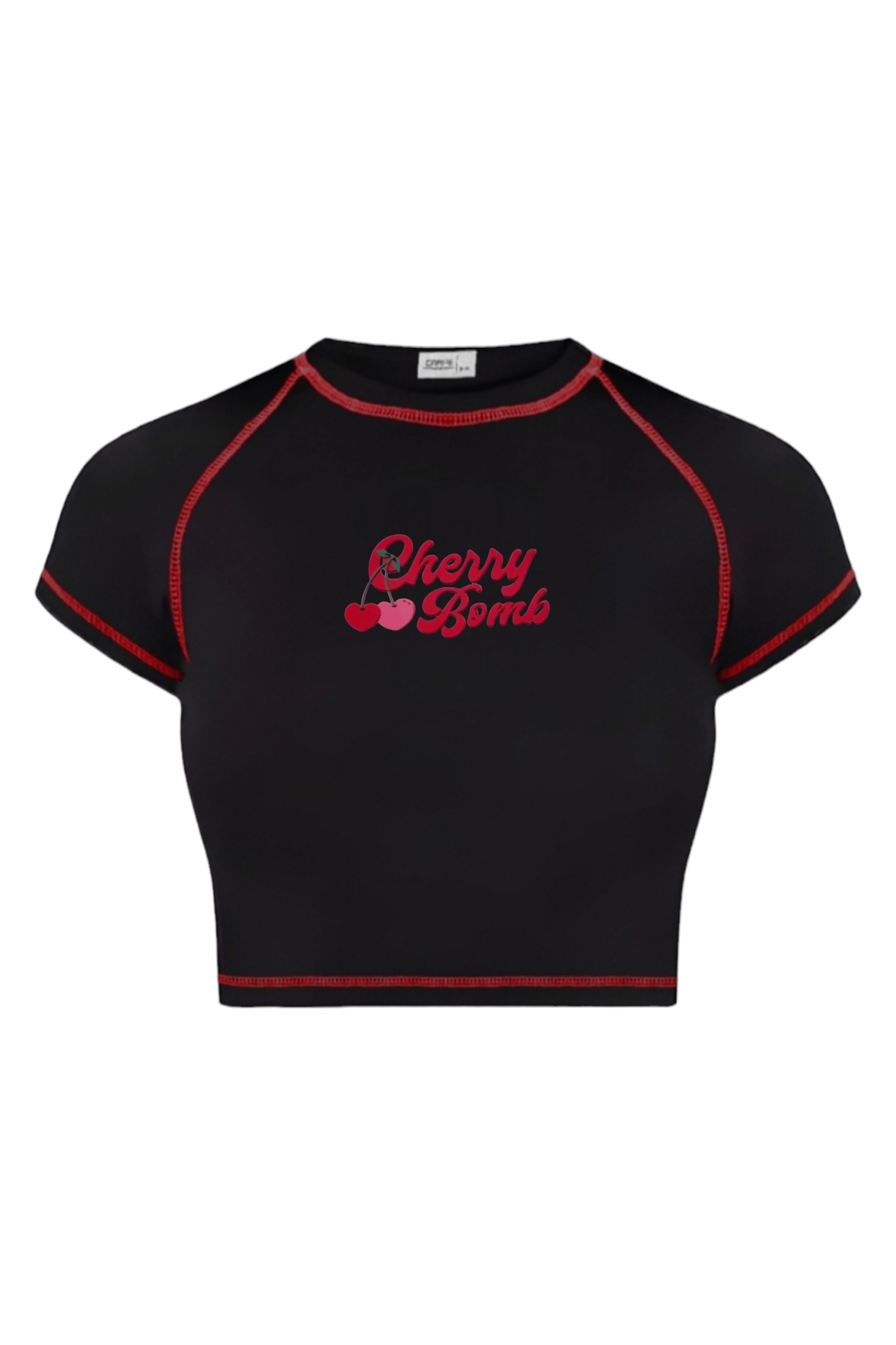 Red Ters Dikiş Cherry Bomb Crop | Carpe