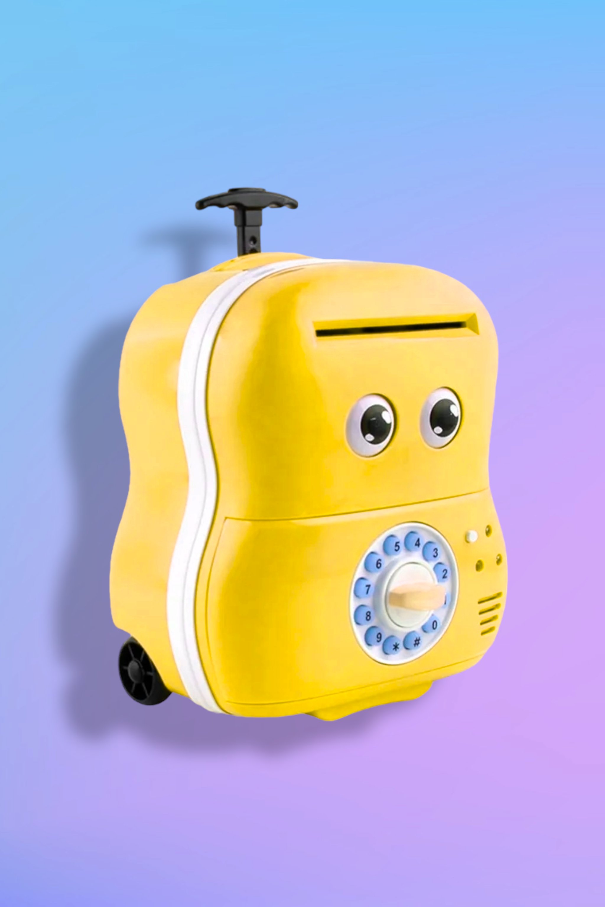 Cute Suitcase Yellow Piggy Bank