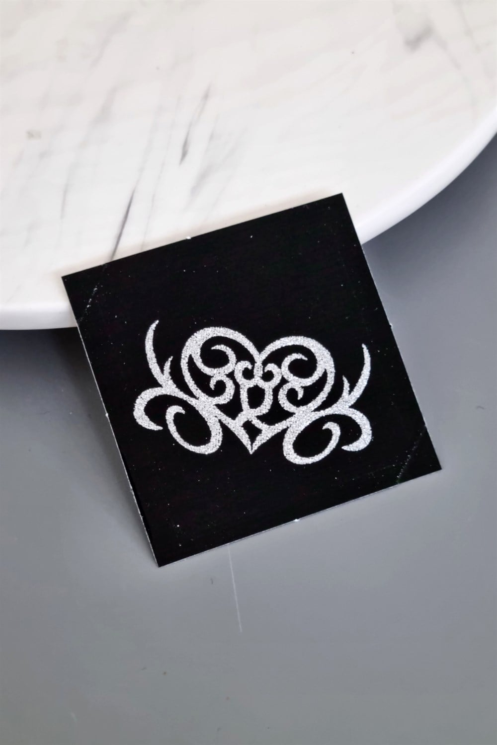 Simli Kalp Body Tattoo