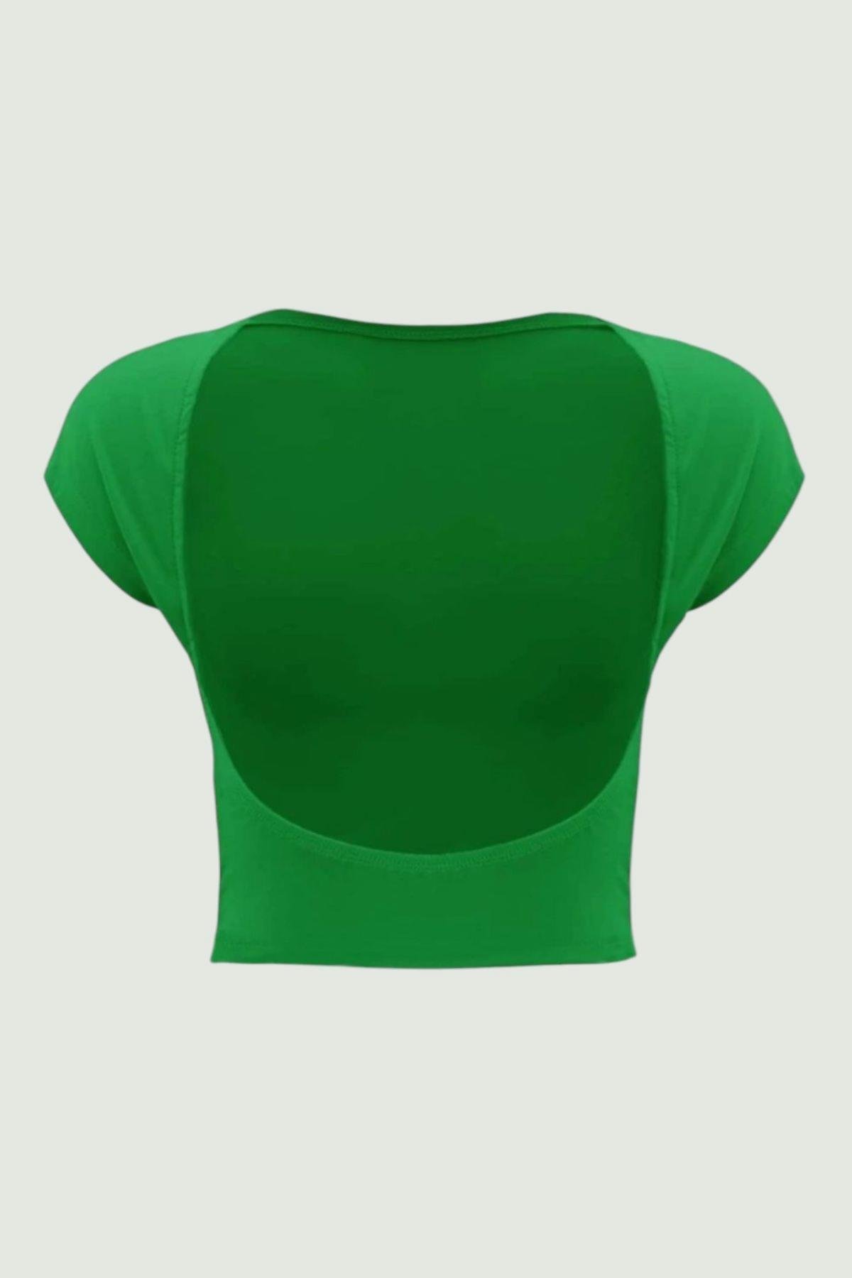 Sırt Detail Kısa Kollu Bluz