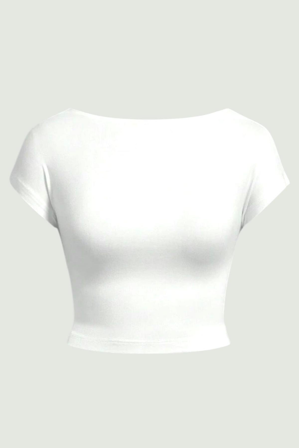 Sırt Detail Kısa Kollu Bluz