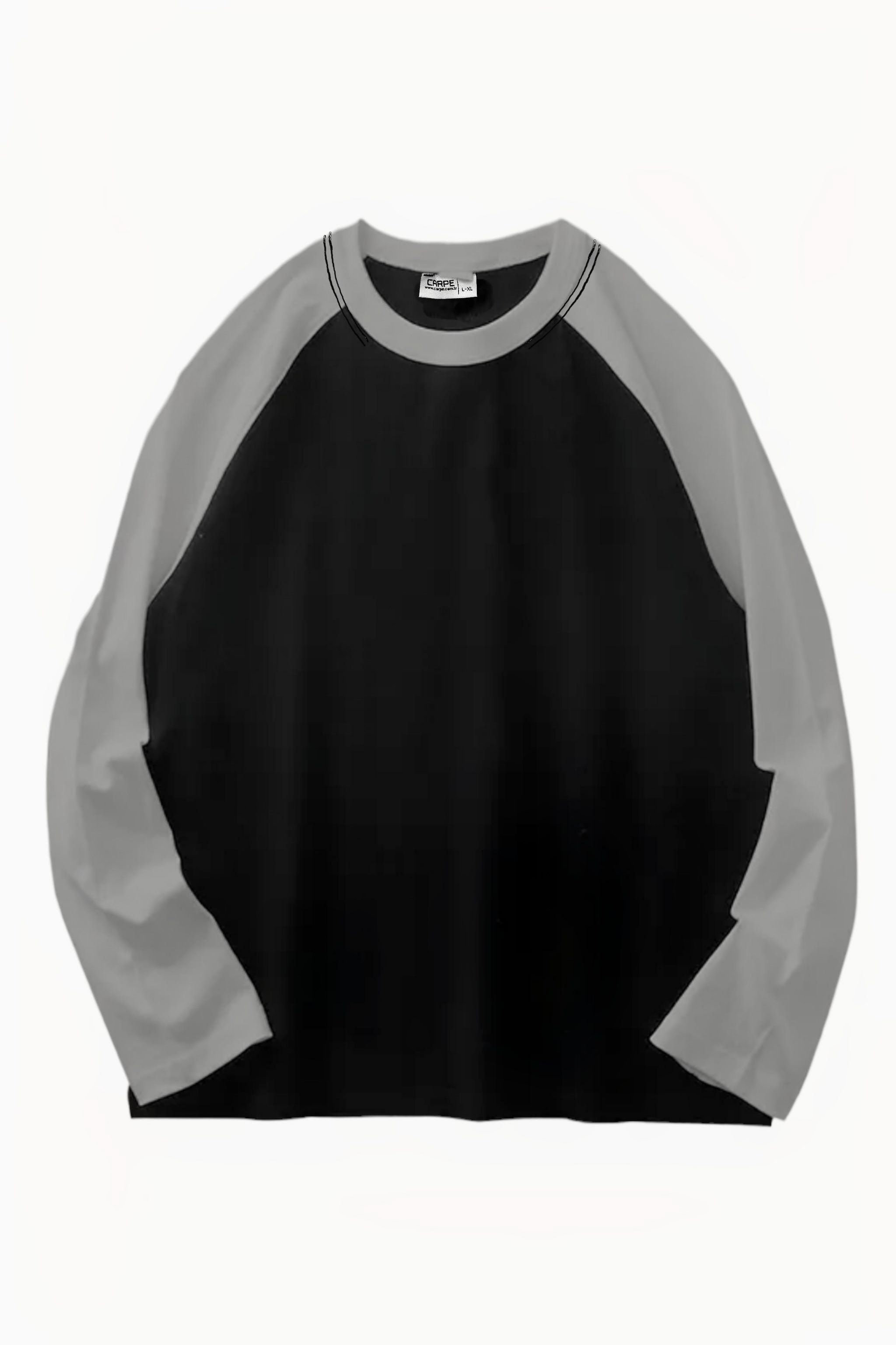Siyah-Gri  Raglan Oversize Sweatshirt