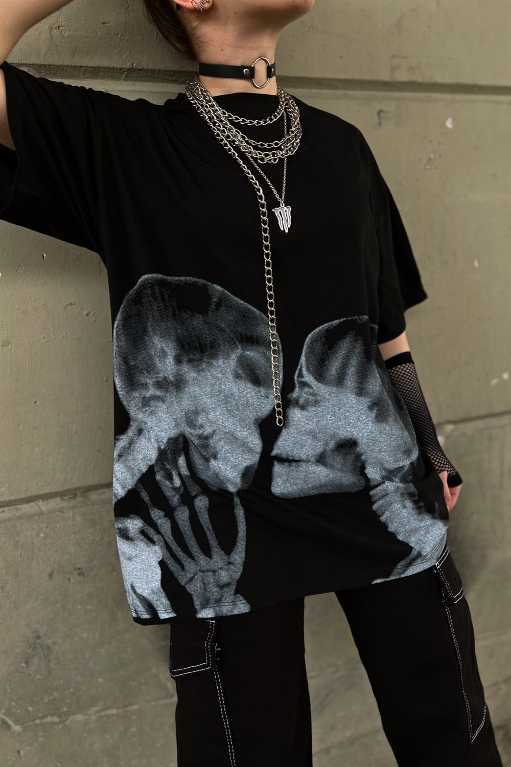 Skeleton Of Lovers Oversize T-shirt