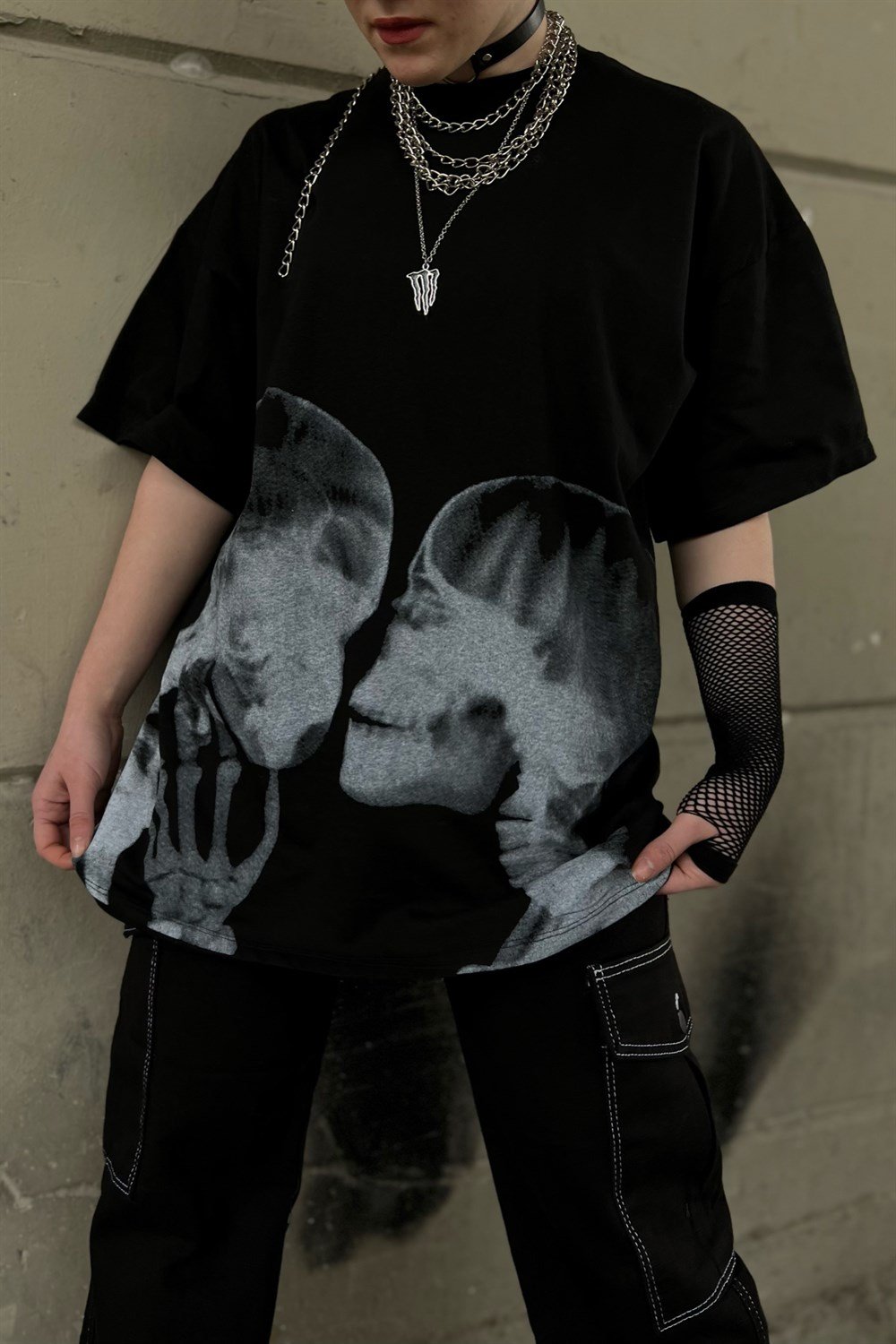 Skeleton Of Lovers Oversize T-shirt