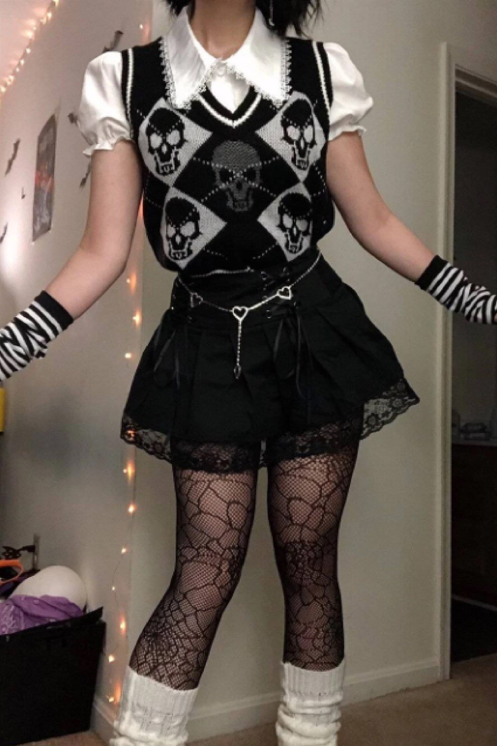 Skeleton Skull Süveter