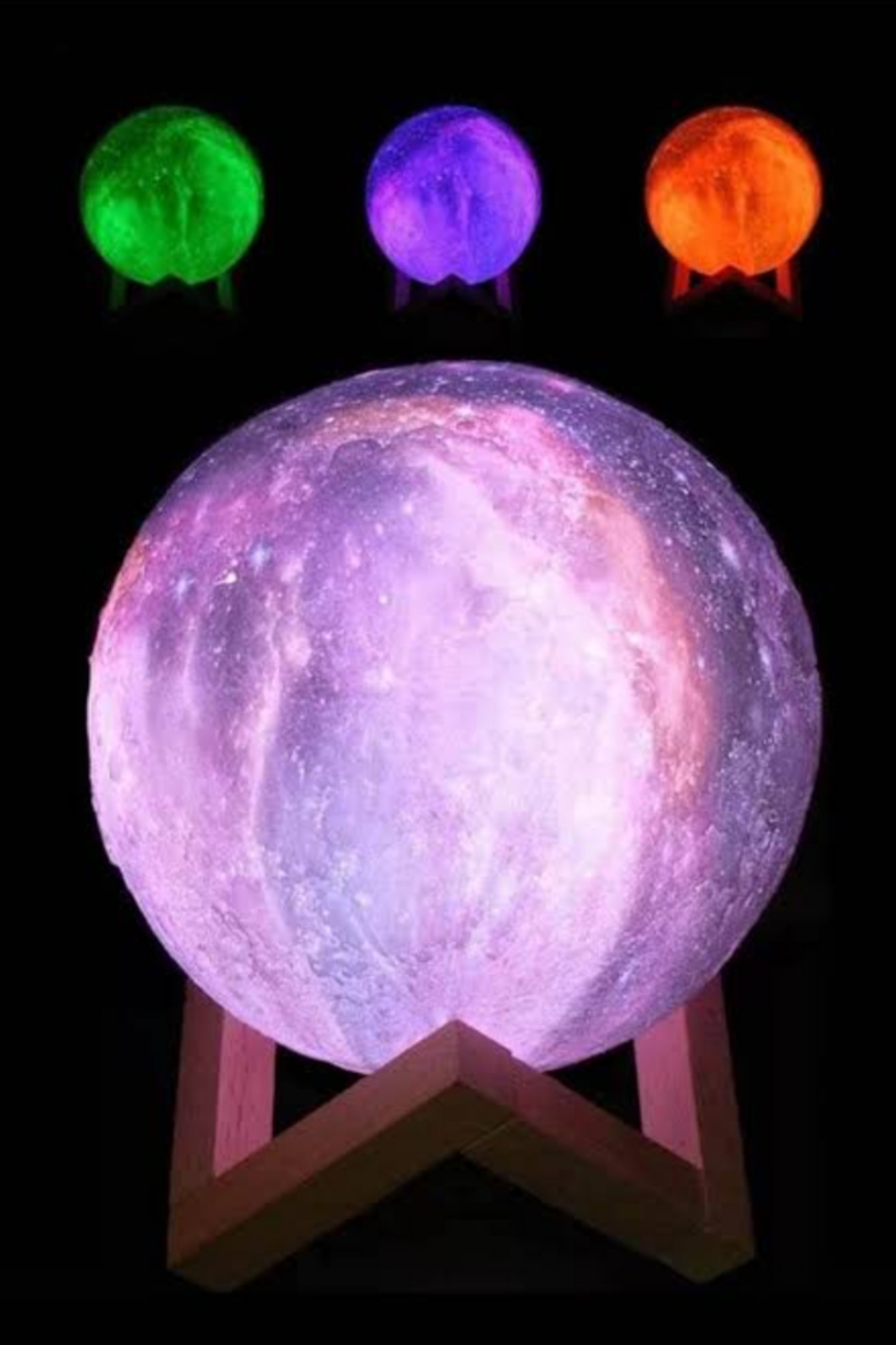 Stantlı Galaxy Moon Gece Lambası