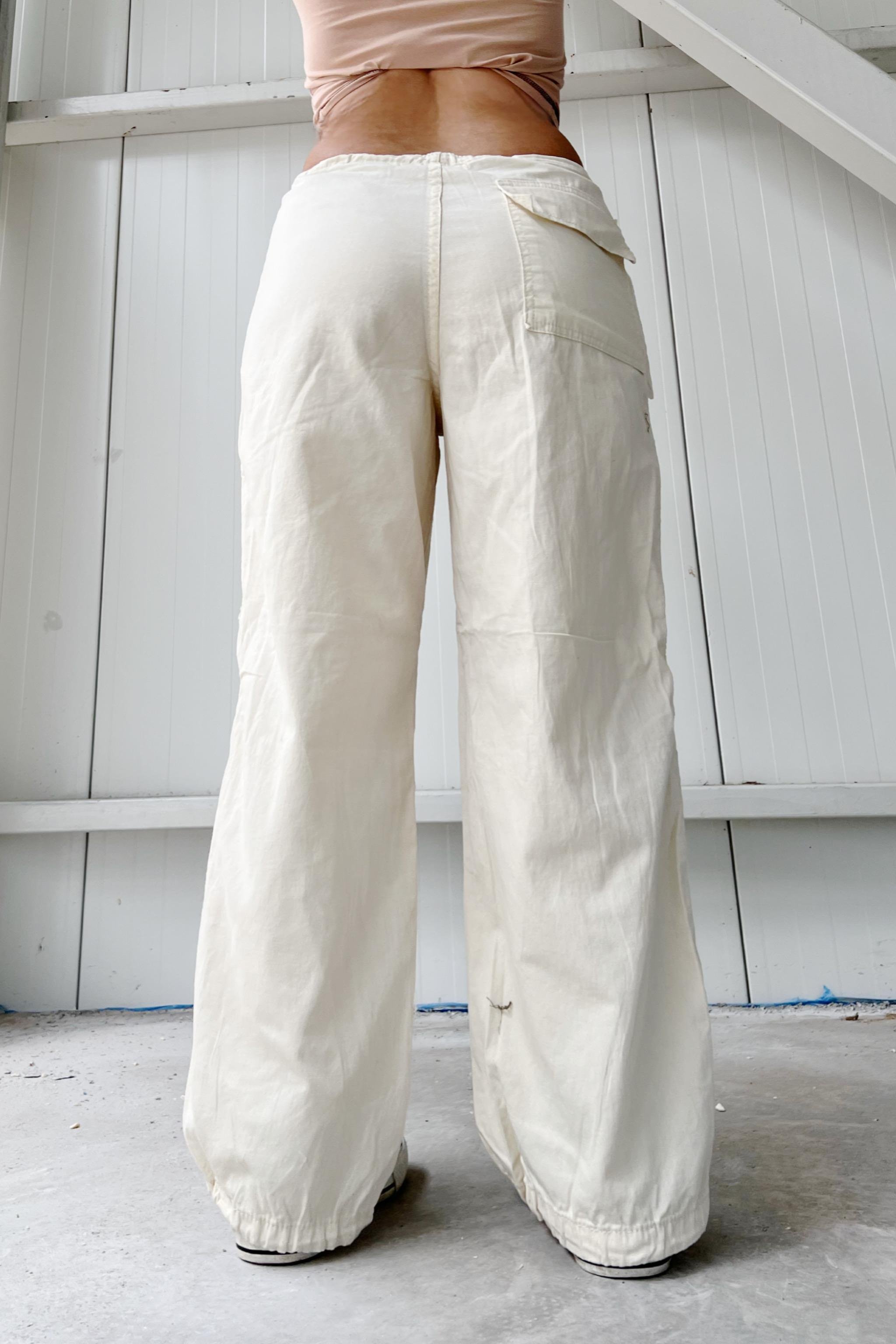 Studs Detail Krem Tactical  Pantolon