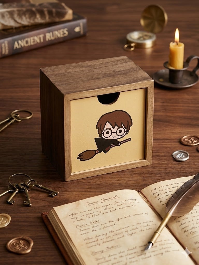 Broom Wooden box