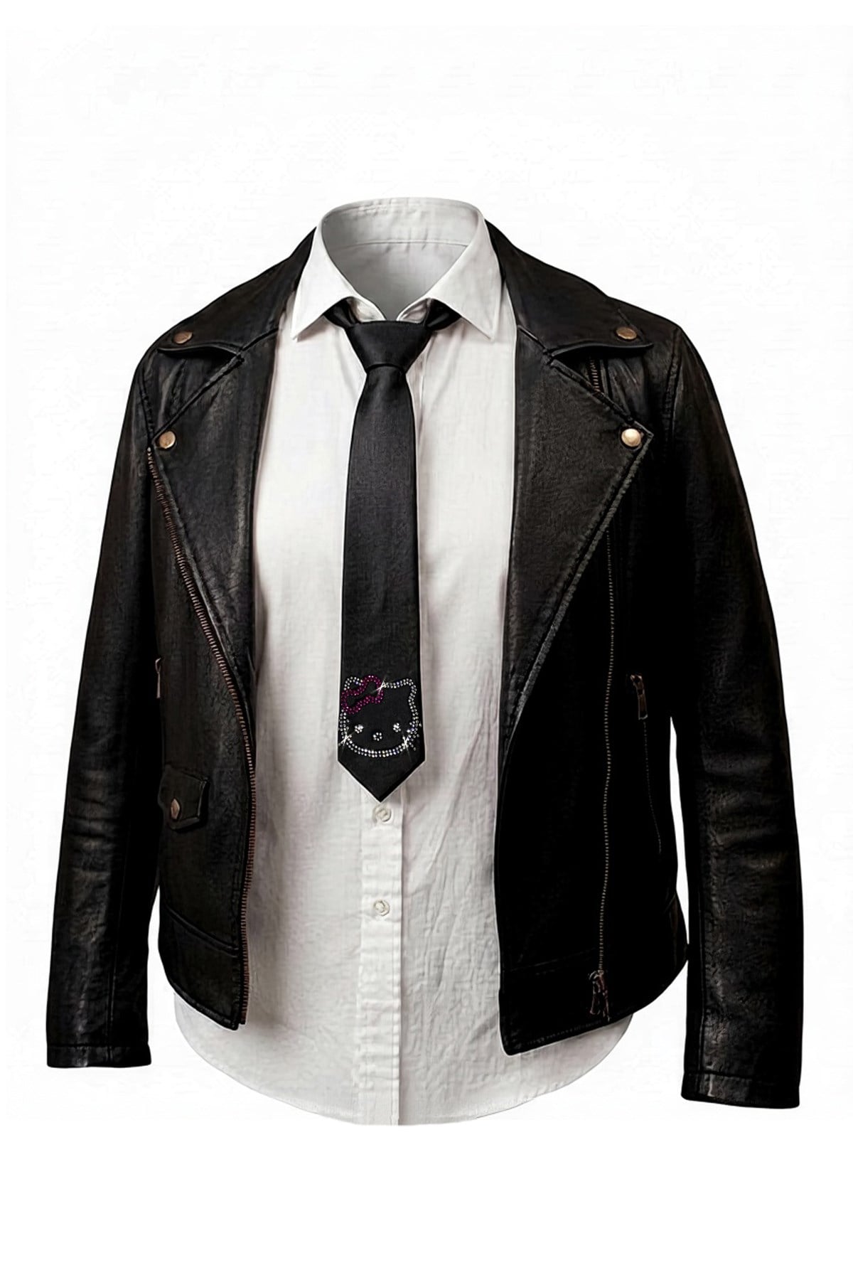 Taşlı Kitty Kravat