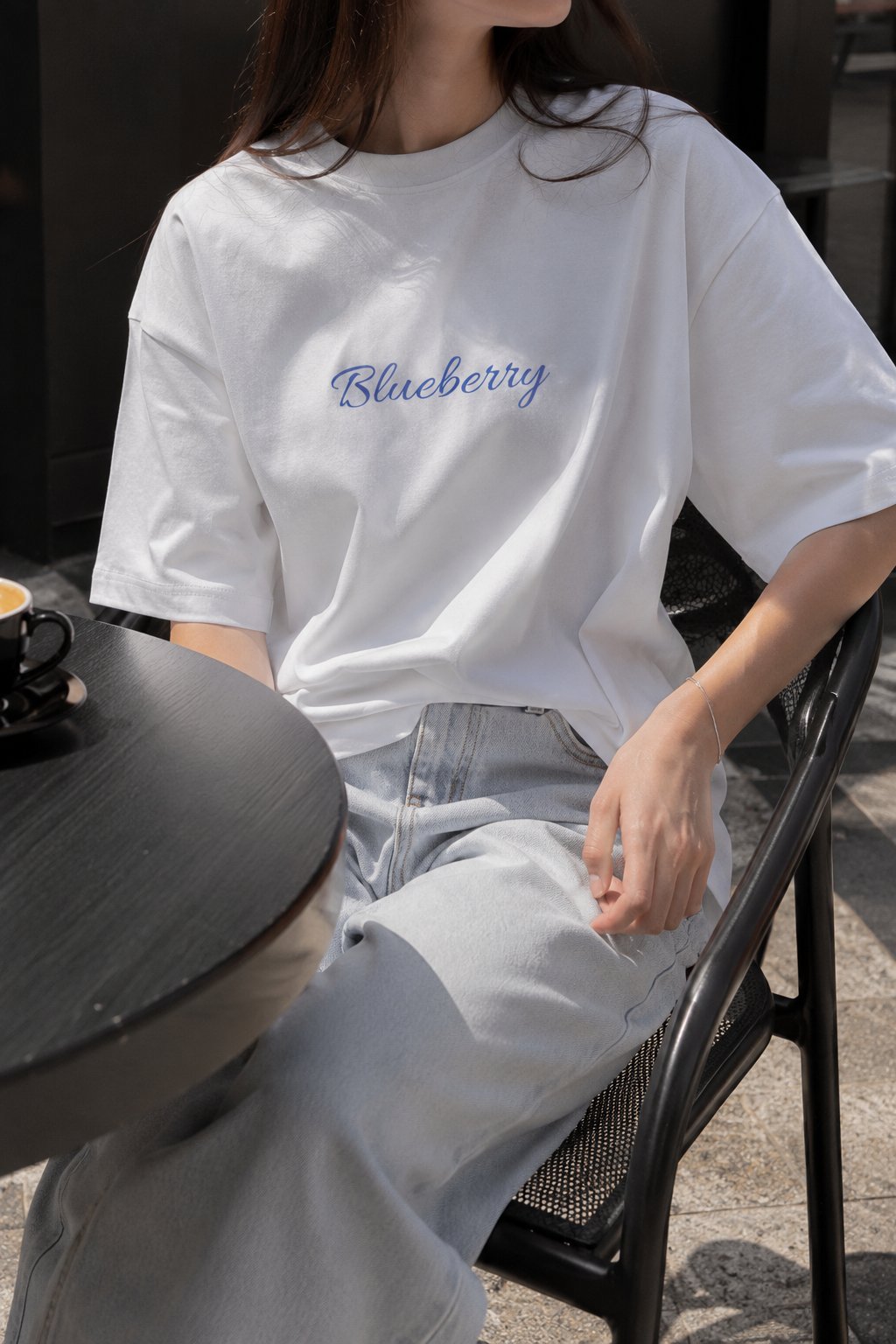 White Blueberry Oversize T-shirt