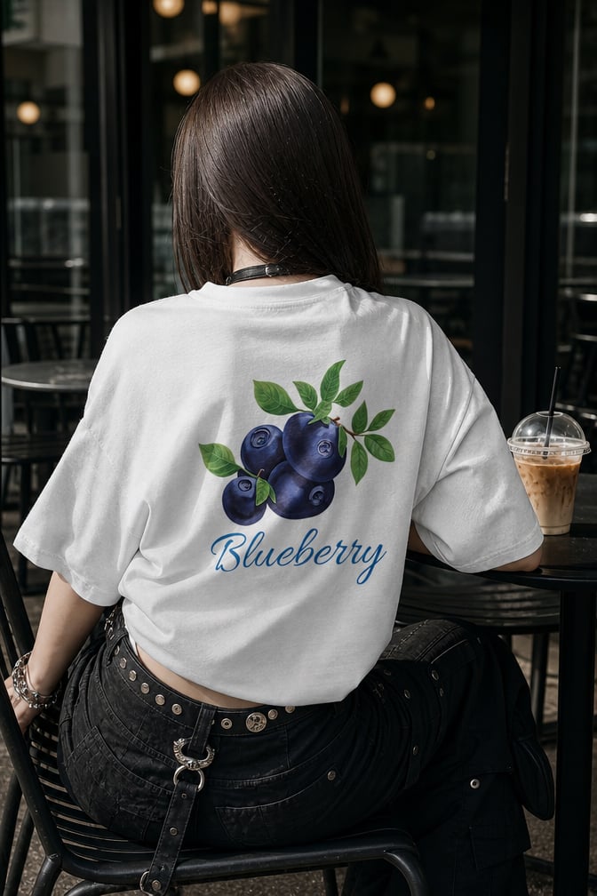 White Blueberry Oversize T-shirt