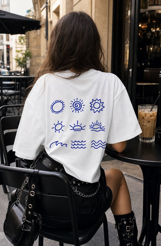 White Hello Summer Oversize T-shirt