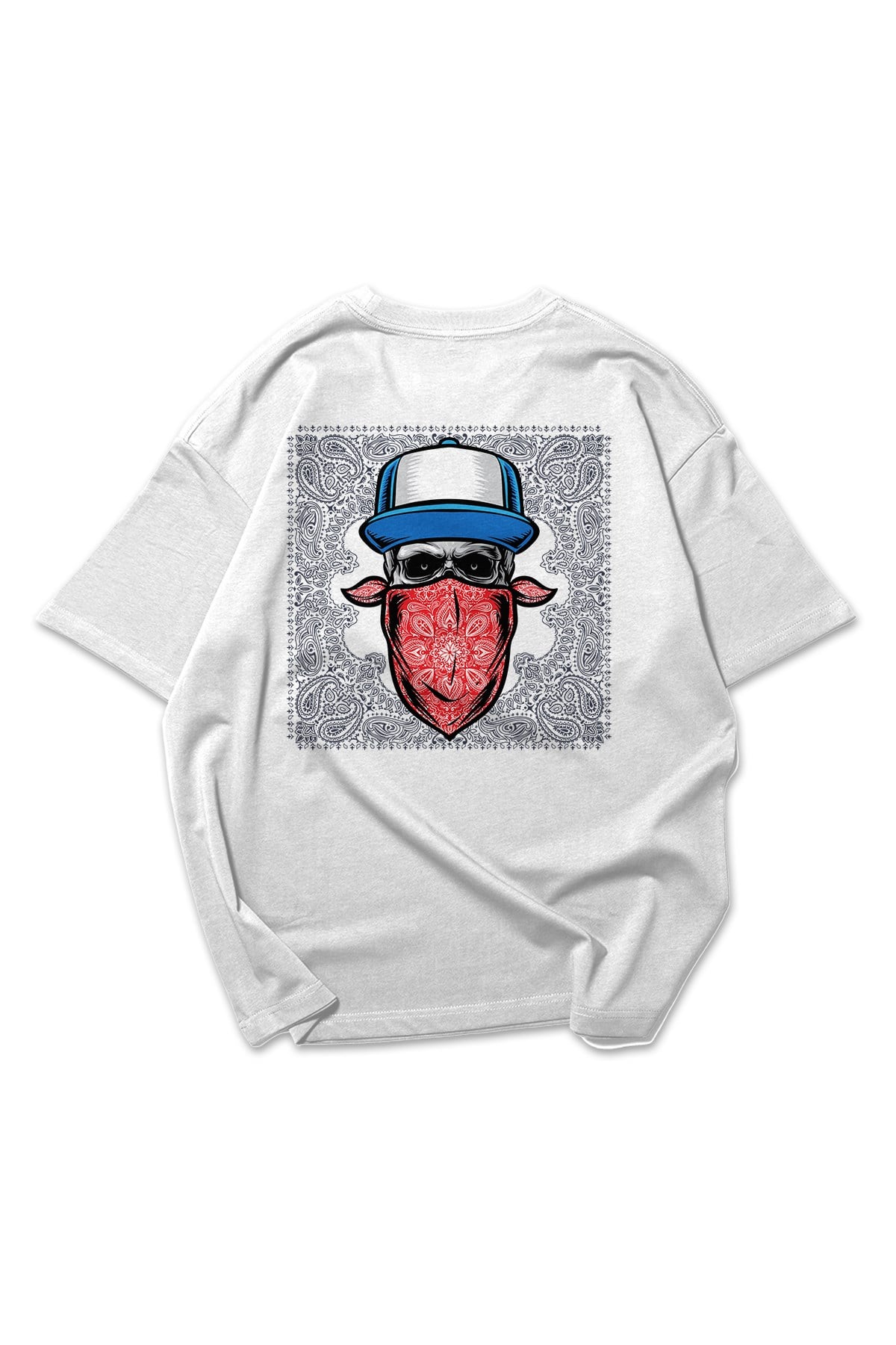 White Skull Maske Oversize T-shirt