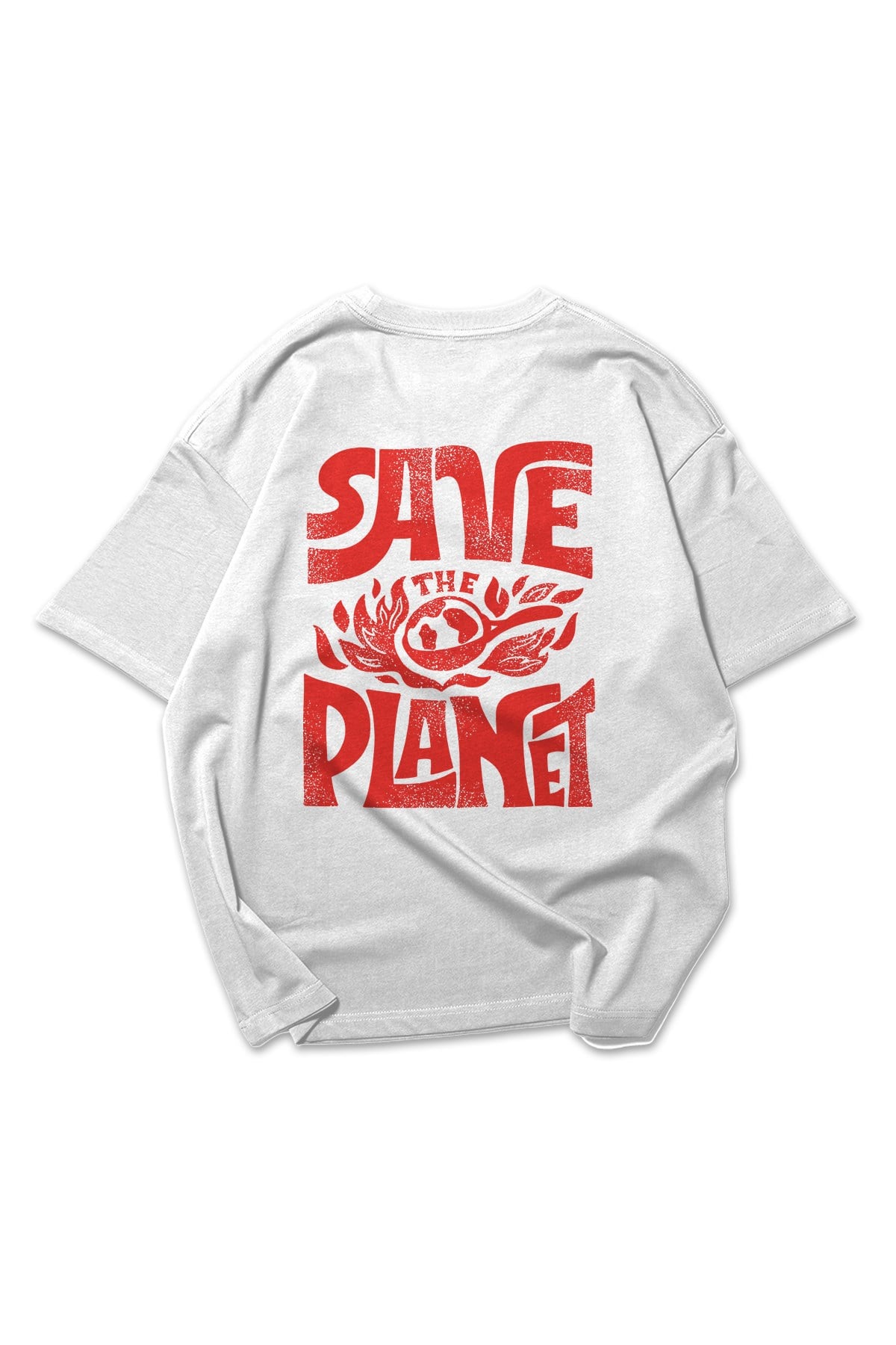 White The Planet Oversize T-shirt