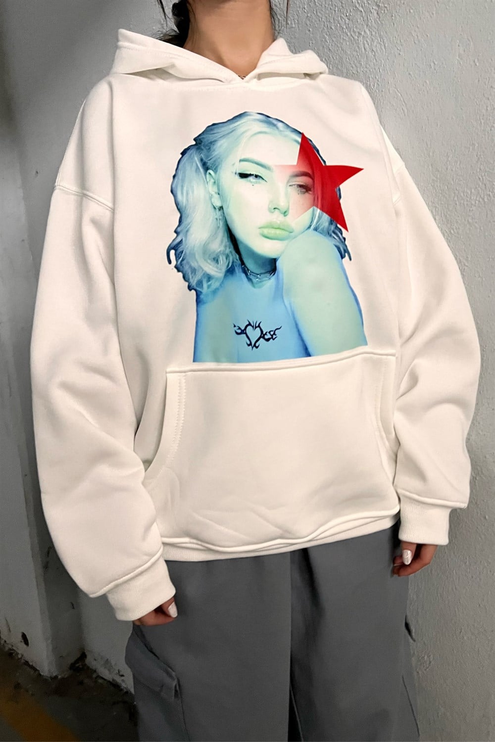 Women Star Oversize Sweatshirt