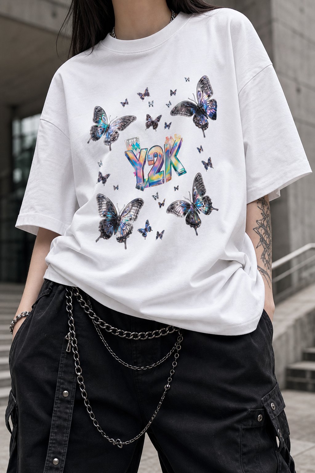 Y2K Butterfly Oversize Tshirt