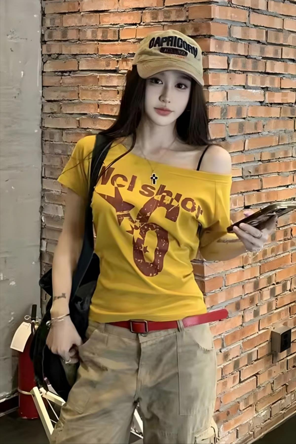 Yellow Nclshior Kısa Kollu Bluz
