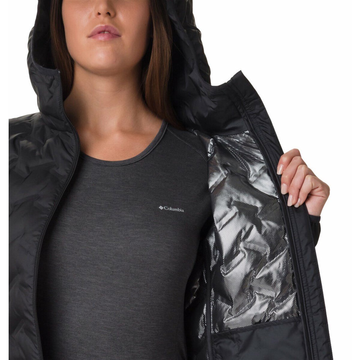 Columbia Delta Ridge Down Hooded Jacket Kadın Mont