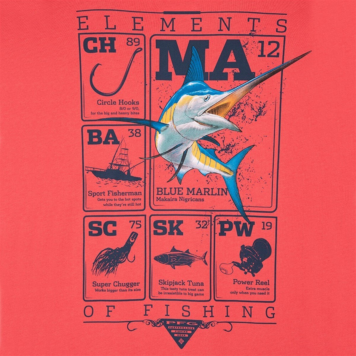 Columbia Pfg Elements Marlin Ss Tee Erkek Tişört