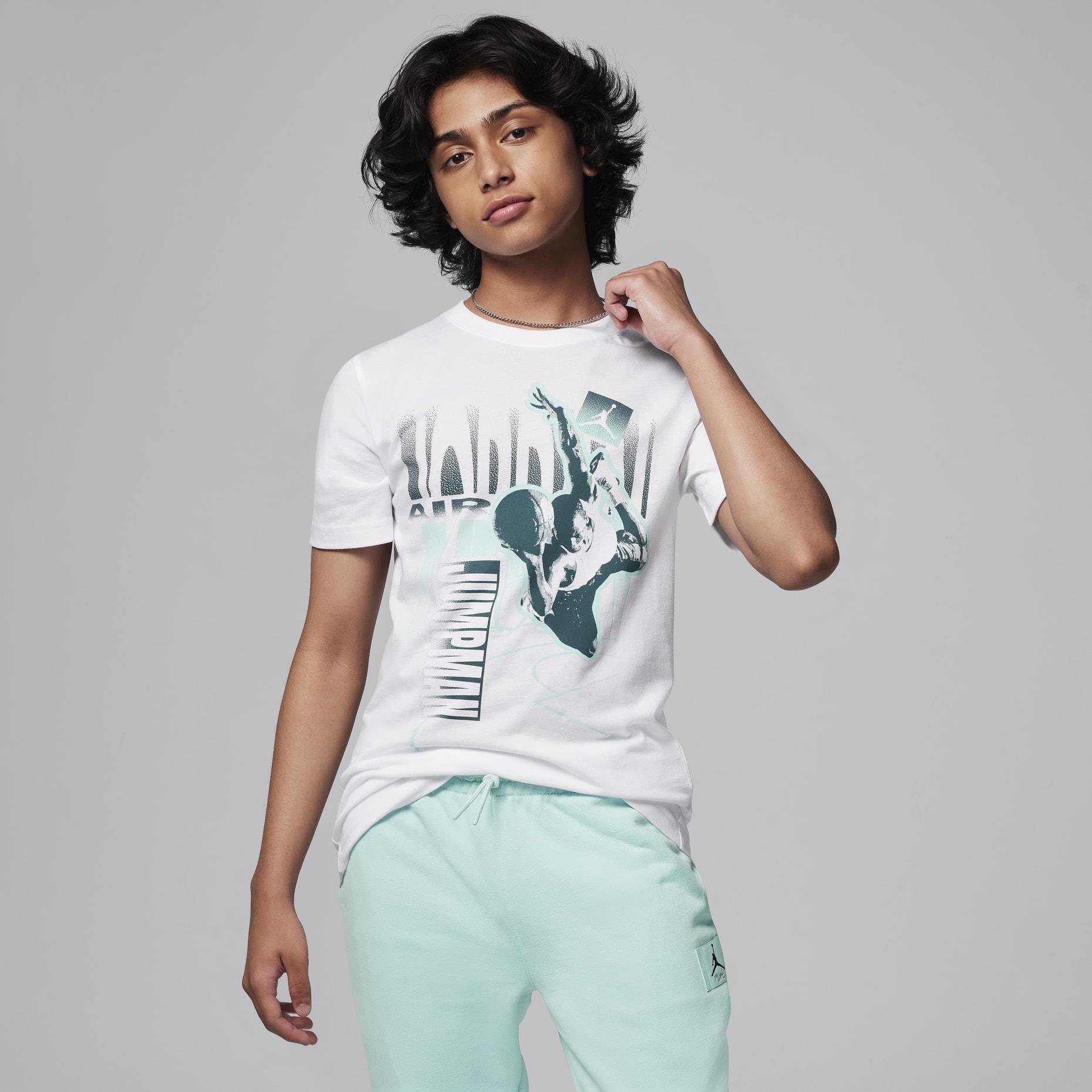 Nike Jdb Aj Court Fade Ss Tee Çocuk Tişört