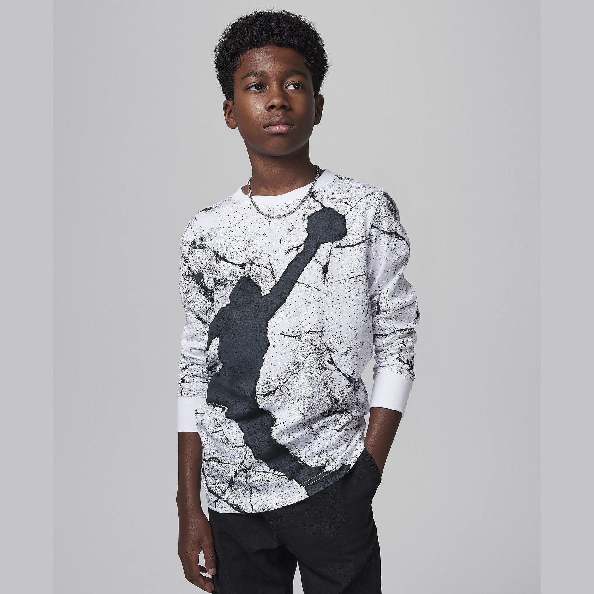Nike Jdb Jumpman Cement Ls Tee Çocuk Sweat