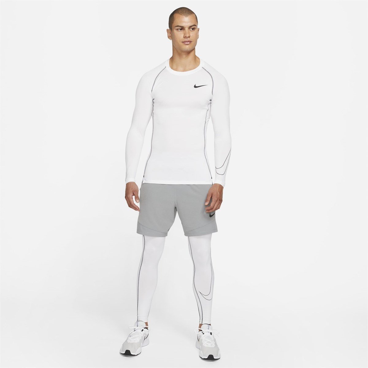 Nike M Np Df Tıght Top Ls Erkek Tişört
