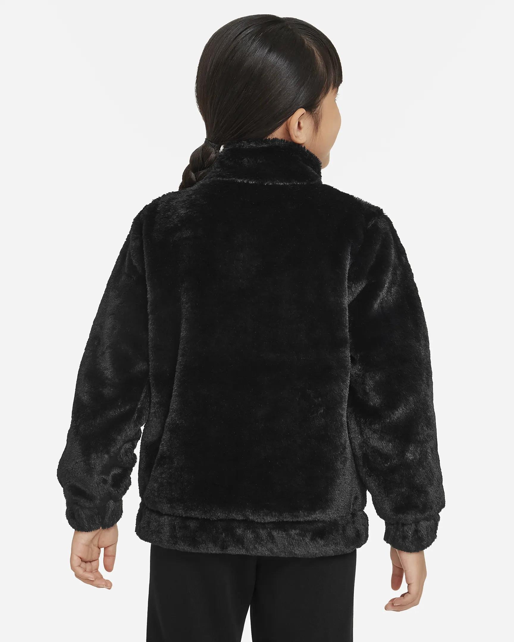 Nike Nkg Big Swoosh Faux Fur Jacket Çocuk Mont