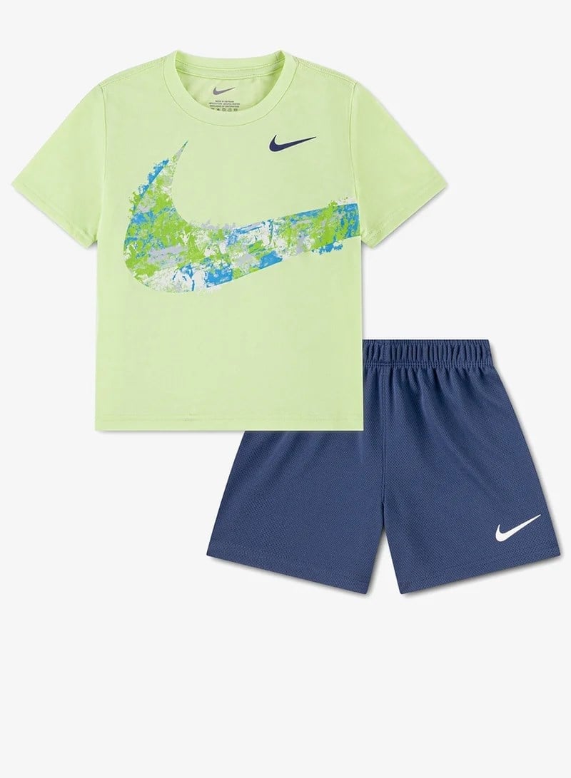 Nike Nkn E1D1 Gfx Jersey/Mesh Short Çocuk Şort Takım 76N627