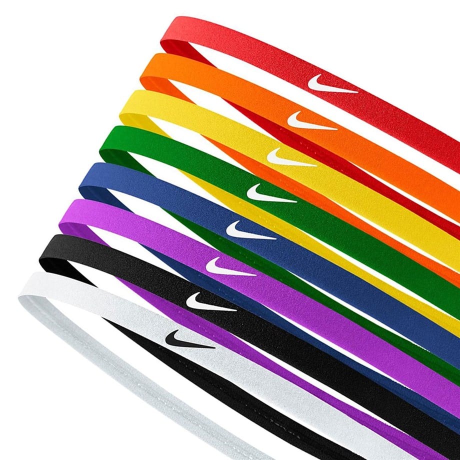 Nike Skinny Baş Bantlari 8 Pk Siyah/Siyah/Beyaz Osfm, Tek Boyut/6