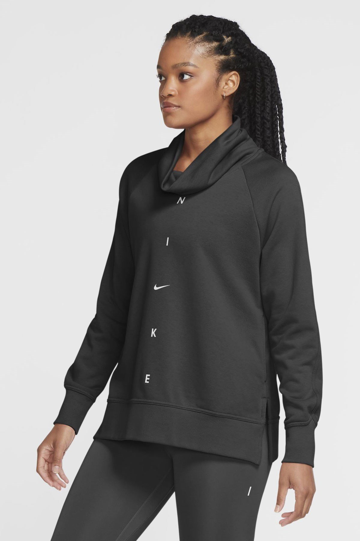 Nike W Nk Dry Get Fıt Flc Cowl Nk G Kadın Tişört