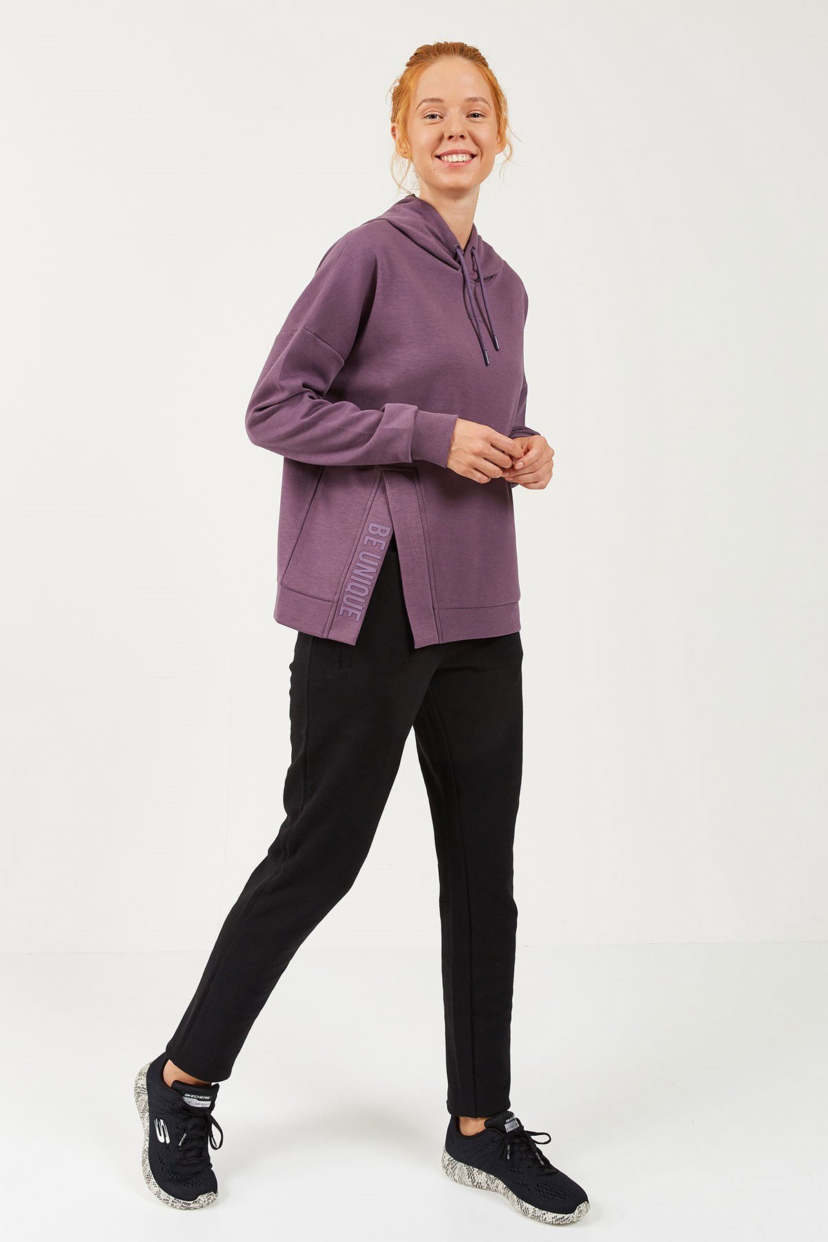 Skechers 2X İ-Lock W Print Detailed Hoodie Kadın Sweat