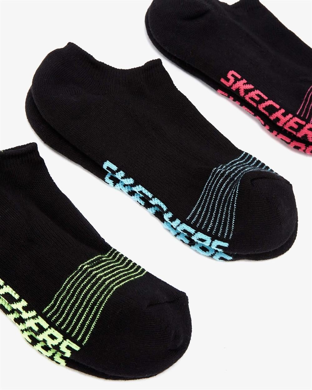 Skechers 3 Pack No Show Half Terry Socks Kadın Çorap
