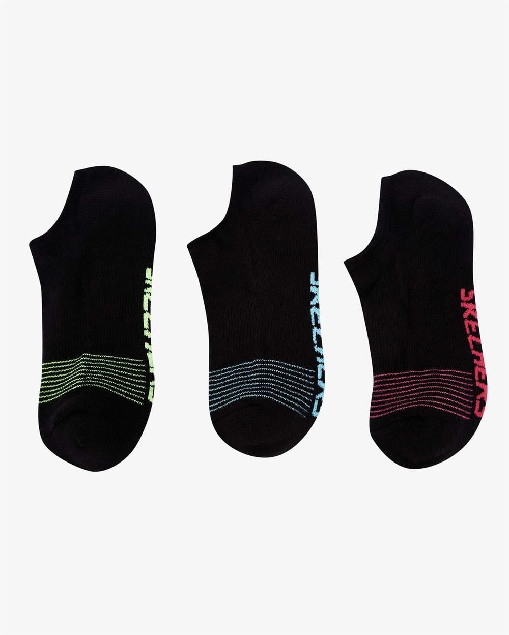 Skechers 3 Pack No Show Half Terry Socks Kadın Çorap