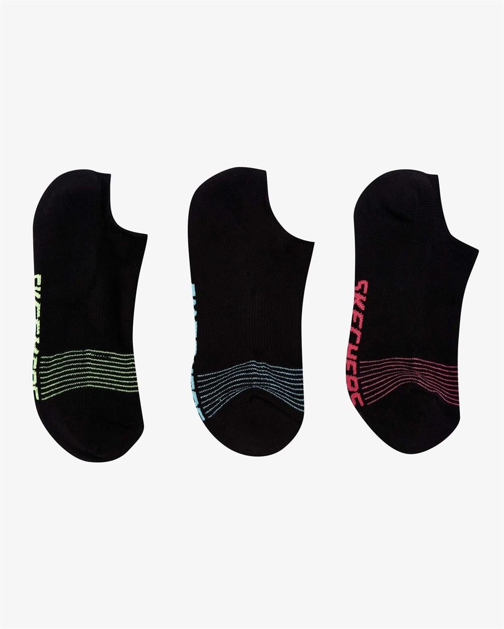 Skechers 3 Pack No Show Half Terry Socks Kadın Çorap