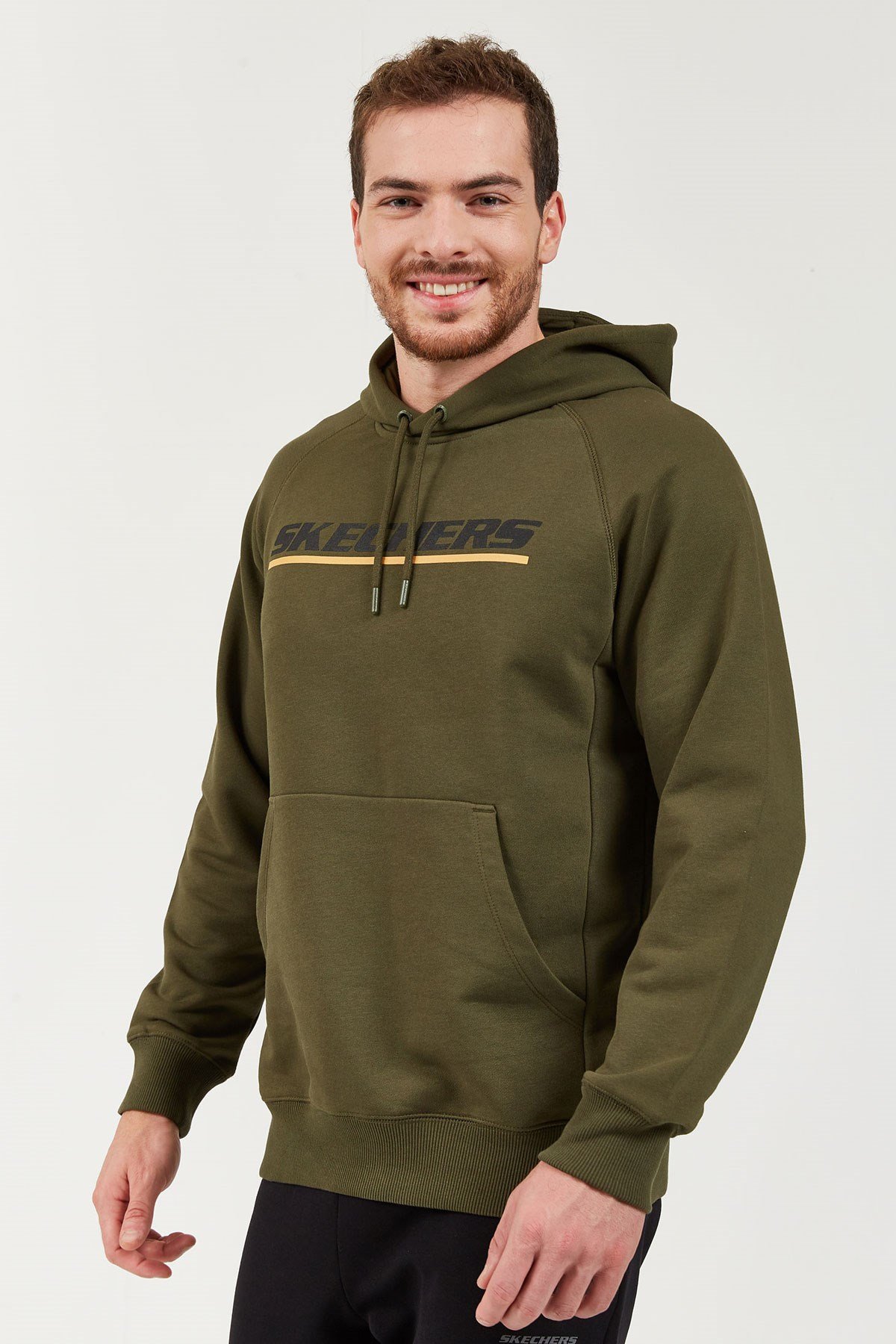 Skechers Lw Fleece M Logo Printed Hoodie Erkek Sweat