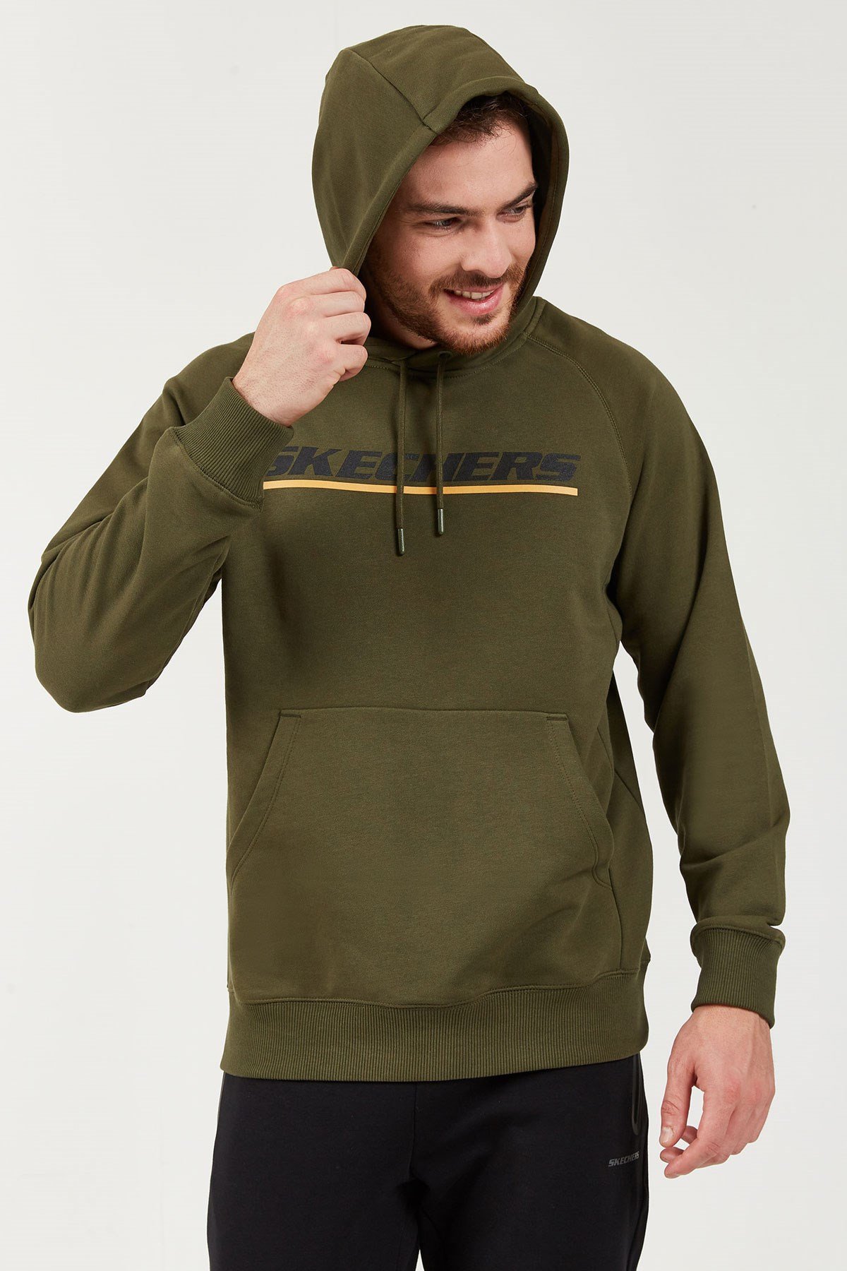 Skechers Lw Fleece M Logo Printed Hoodie Erkek Sweat