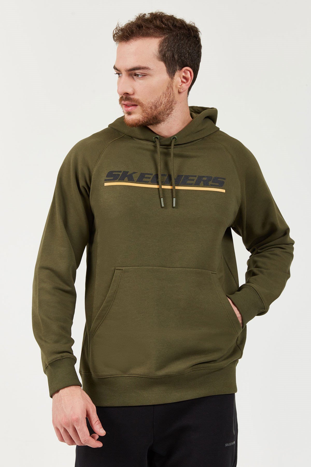 Skechers Lw Fleece M Logo Printed Hoodie Erkek Sweat