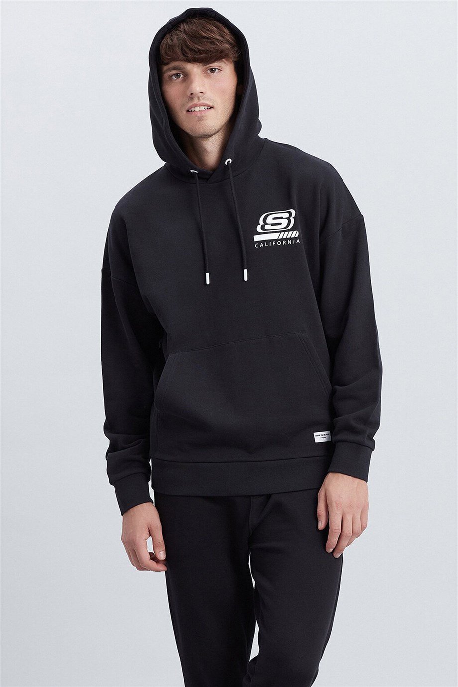 Skechers M Chest Logo Hoodie Erkek Sweat
