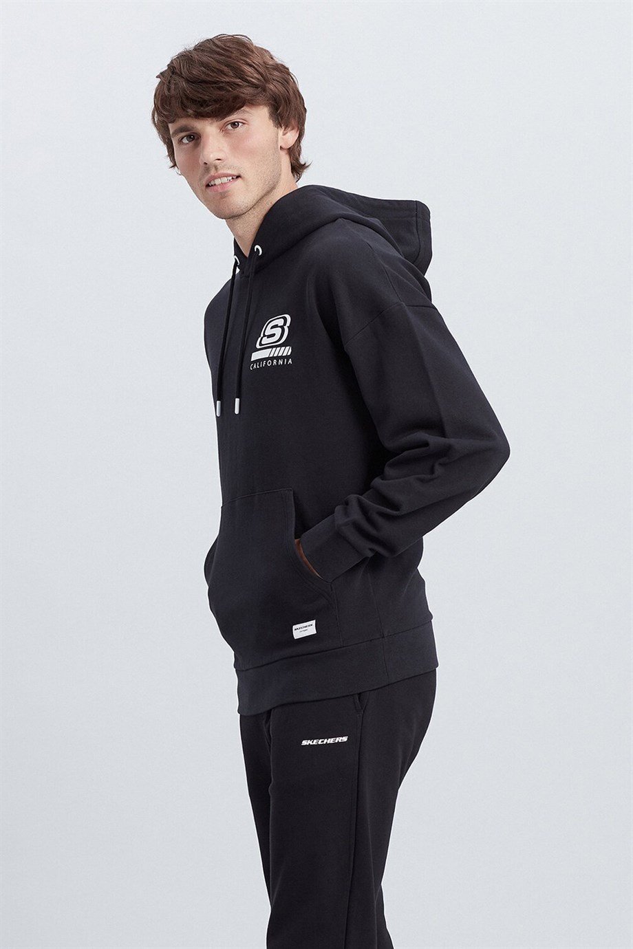 Skechers M Chest Logo Hoodie Erkek Sweat
