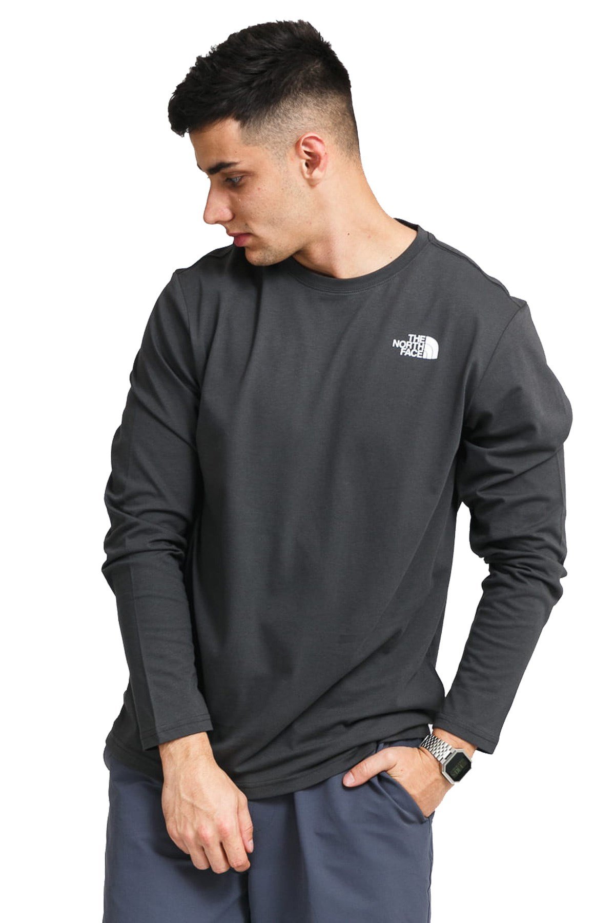 The North Face M L/S Red Box Tee Erkek Tişört