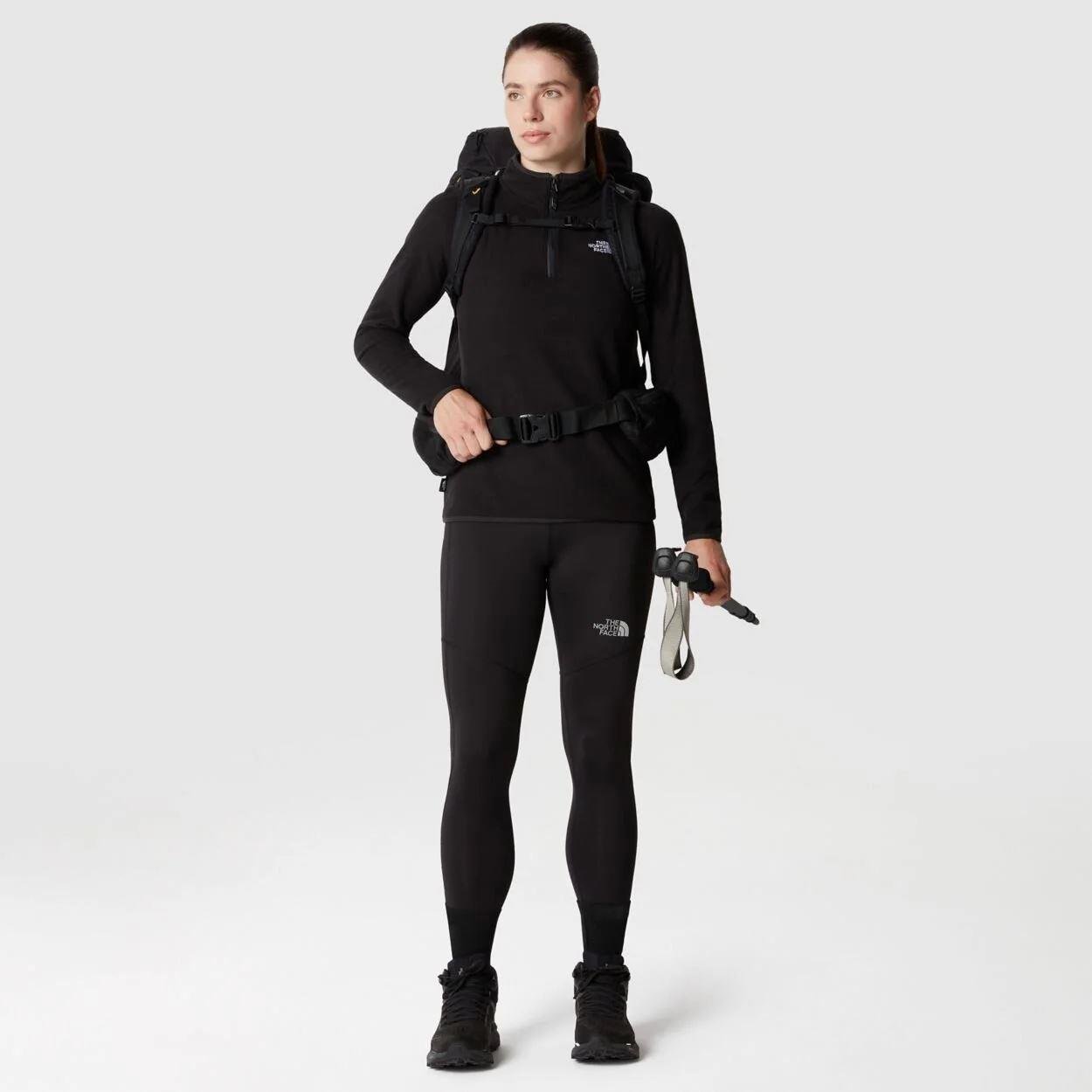 The North Face W 100 Glacier 1/4 Zip - Eu Kadın Mont