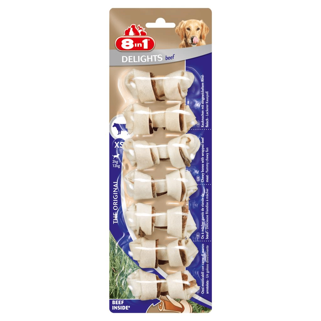 8 in 1 Delights Biftekli Ağız Bakım Burgu Kemiği 7x84 gr8 in 1