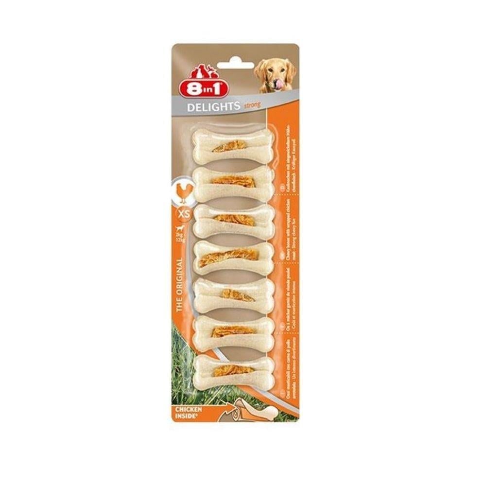 8 in 1 Delights Köpek için Ağız Bakım Kemiği Xs 7x140 gr8 in 1