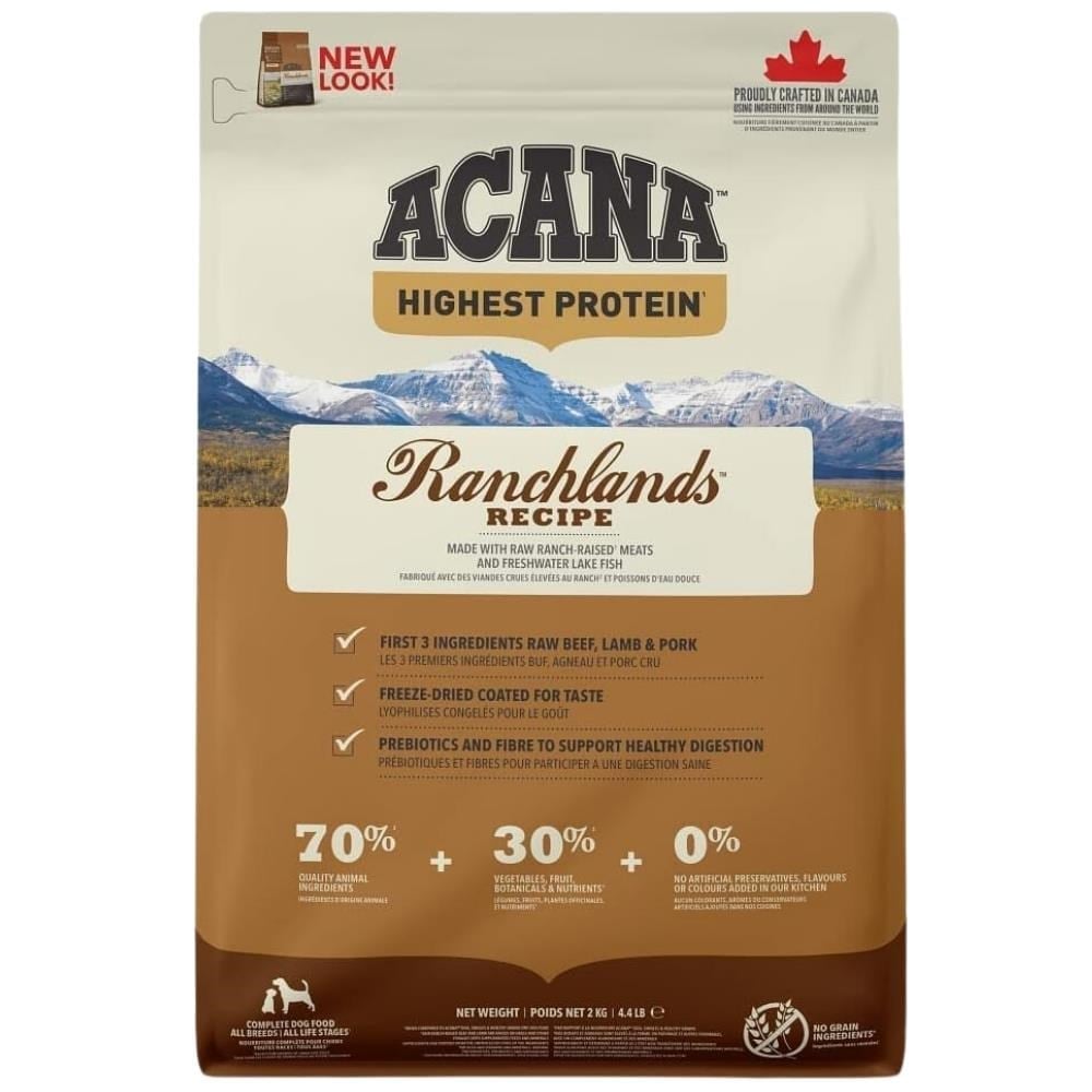 Acana Ranchlands Sığır Etli Tahılsız Yetişkin Köpek Maması 2 kgAcana