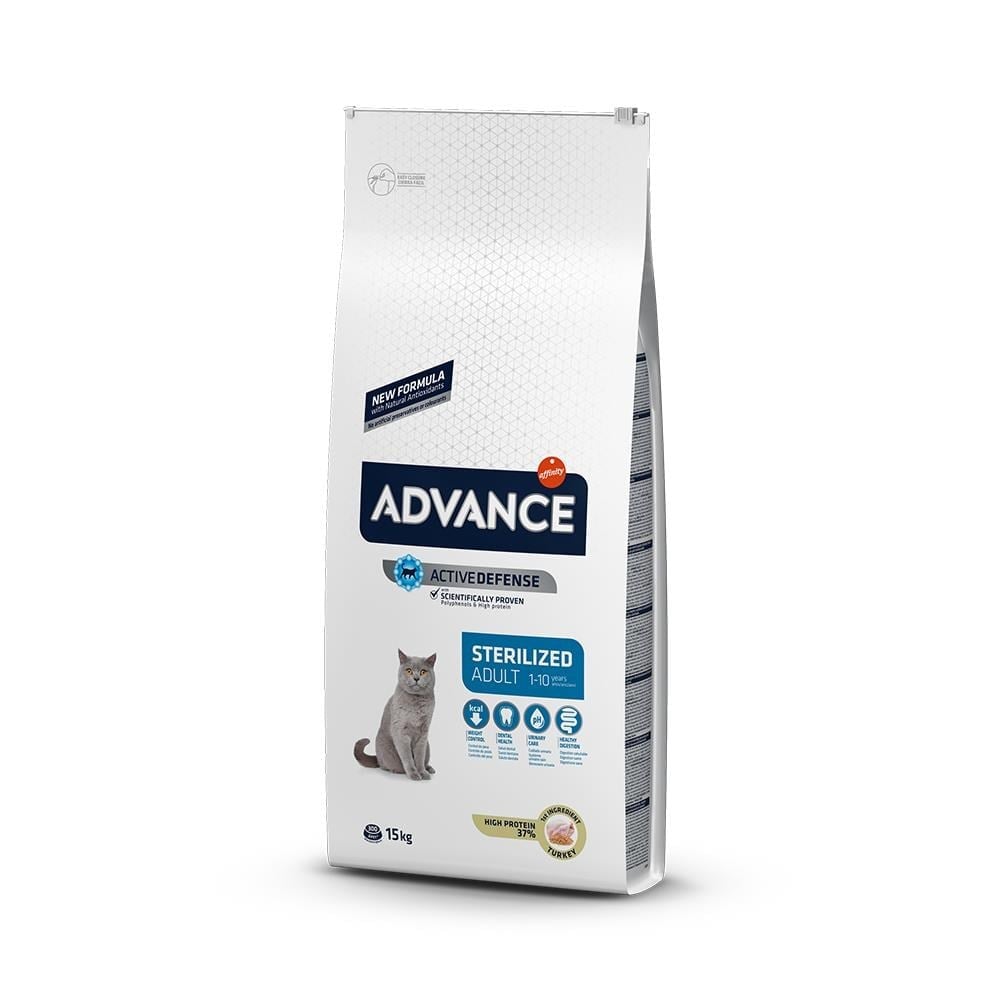 Advance Hindili Kısırlaştırılmış Yetişkin Kuru Kedi Maması 15 kgAdvance
