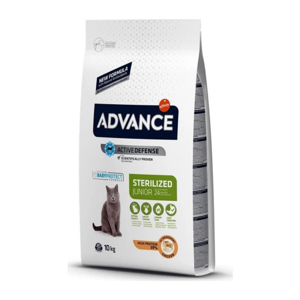 Advance Kısırlaştırılmış Tavuklu ve Pirinçli Genç Kedi Maması 10 kgAdvance