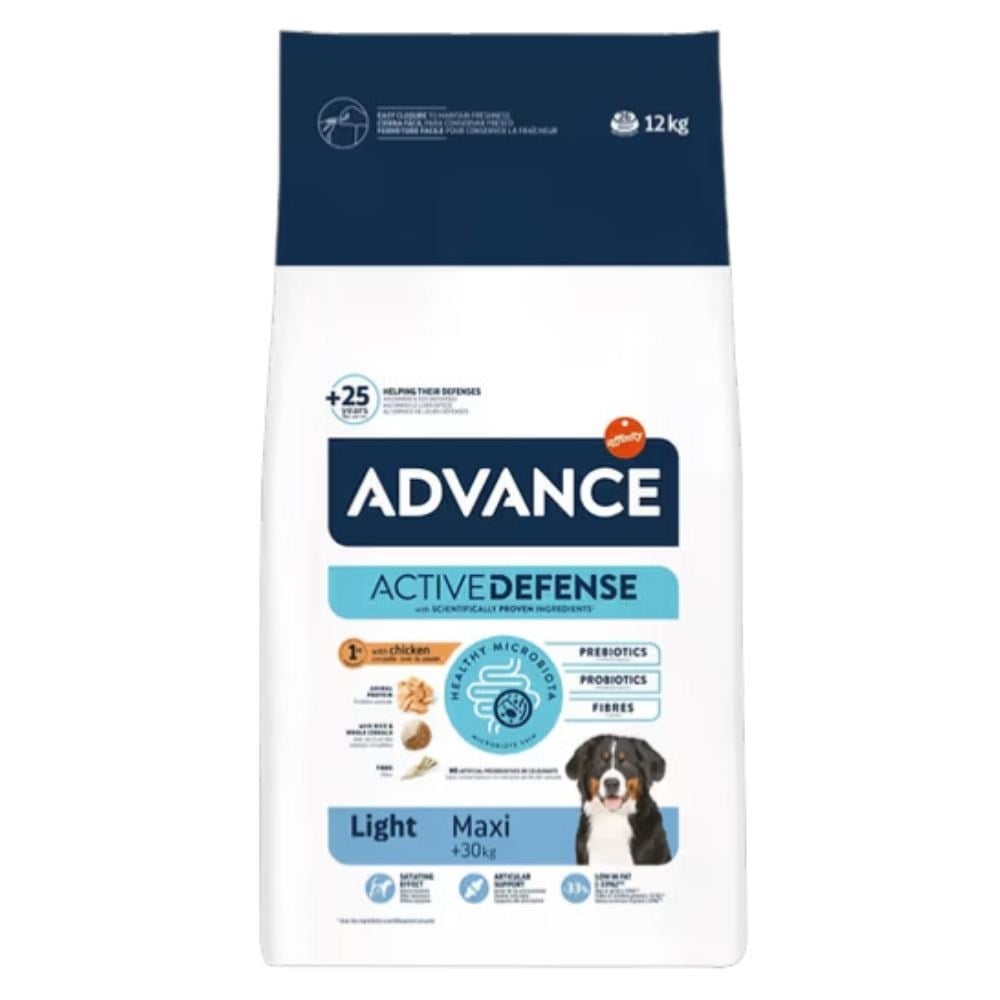 Advance Maxi Light Tavuk ve Pirinçli Kilolu Büyük Irk Yetişkin Köpek Maması 12 kgAdvance
