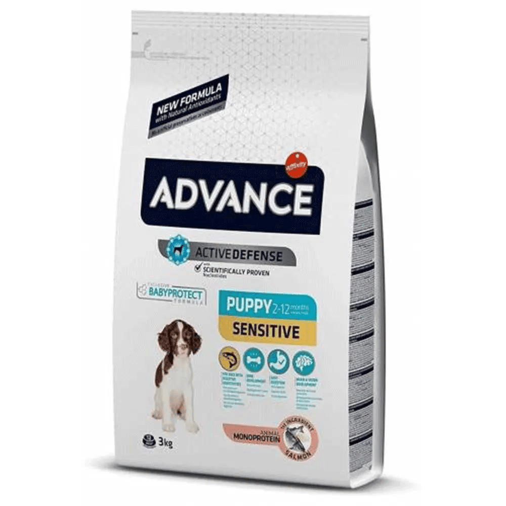 Advance Puppy Sensitive Somonlu Yavru Kuru Köpek Maması 3 kgAdvance